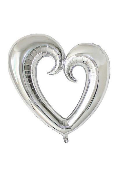 ELGALA Heart Shaped Foil Balloon Helium Balloon 100 cm