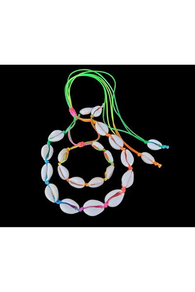 Major Butik Seashell Collar Necklace and Bracelet Set