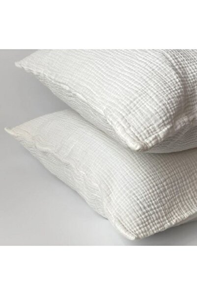 LusnikaStore غطاء وسادة موسلين للأطفال مكون من قطعتين 100% قطن عضوي، 35x45 سم...