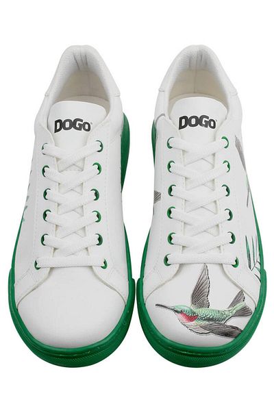 Dogo Pantofi albi din piele vegană de damă - Soar The Sky Design