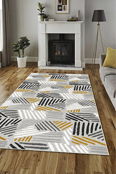 MUA HOME DECOR Geometrik desen dijital baskılı yıkanabilir salon mutfak korid...