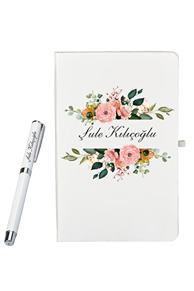 Bolbolhediye Sevgililer Günü Hediyesi Kişiye Özel Defter Roller Kalem Seti