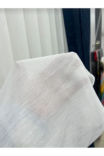 TREND Bamboo Slub Non-Wrinkle Iron Don't Want Tulle Curtain 1e 3layer Pleated Tulle
