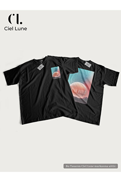 NEVERMIND Unisex Femei Bărbați Dream World Printed Design Special Tricou over...