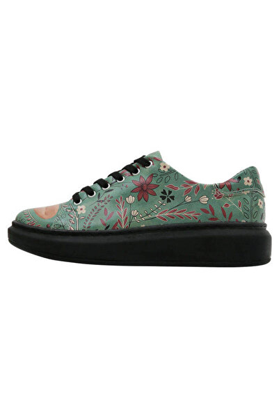 Dogo Kadın Vegan Deri Yeşil Sneakers - Spirit Animal Tasarım
