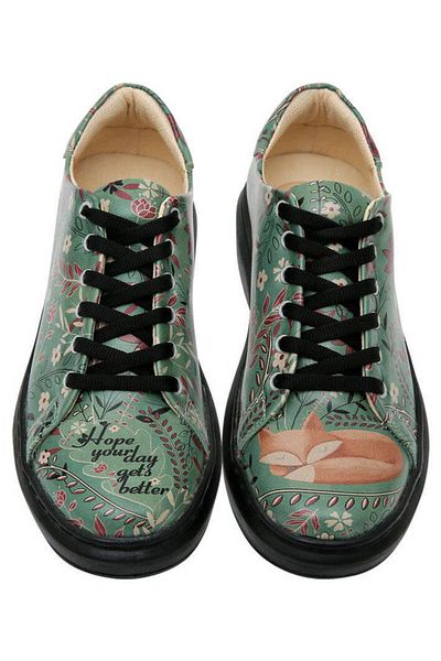 Dogo Pantofi de damă din piele vegană verzi - Spirit Animal Design