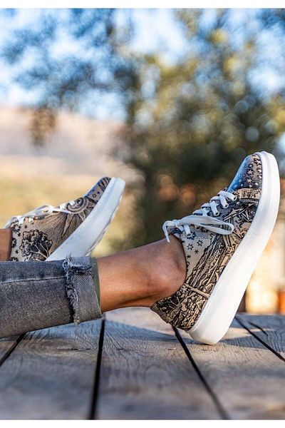 Dogo Pantofi de damă din piele vegană bej casual - design Flammarion