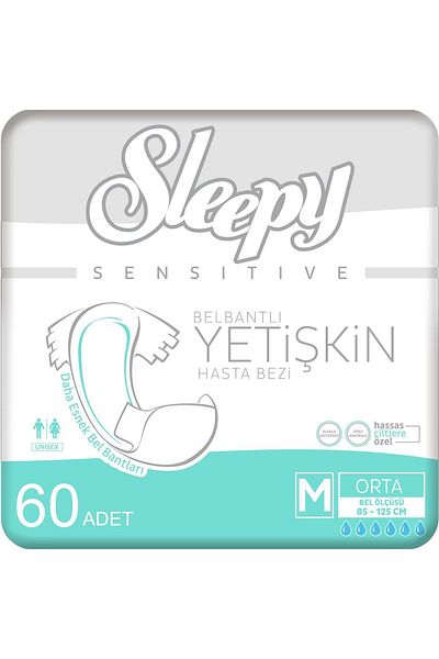 Sleepy 2-Pack Medium Adult Patient Diapers 30x2 (60 PCS)
