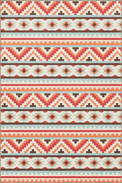 Rugs Modern Halı Multicolored Mixed Geometric Shape Patterned Modern Decorati...