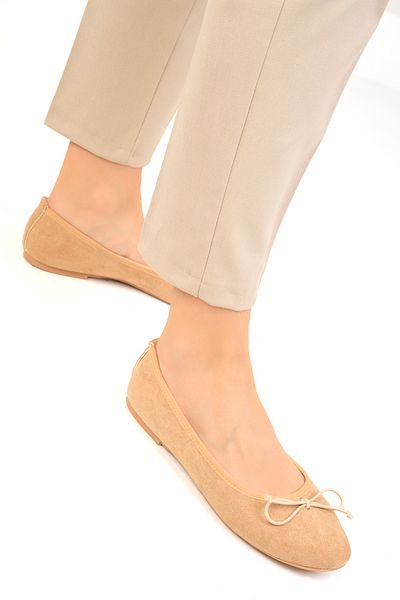 SOHO Nude Suede Women's Ballerinas 19003
