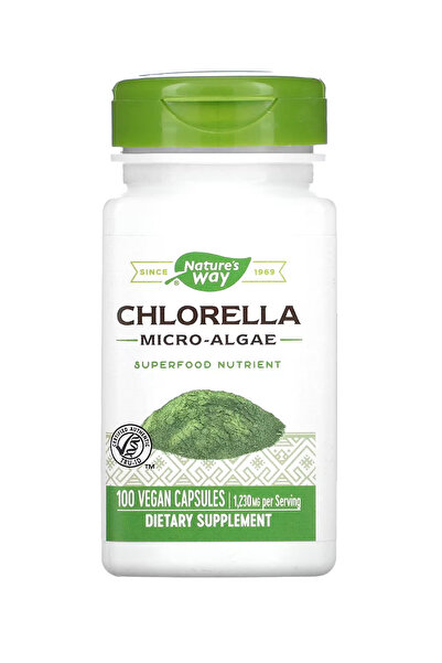 Chlorella, Mikro Yosun, 1,230mg, 100 Organik Vegan Caps Premium Quality