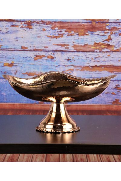 Sonay Bakırcılık New Forged Copper Gondola Sugar Bowl 30 Cm