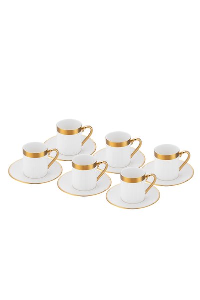 İSTANBUL PORSELEN Berra 6-Person Coffee Cup Set