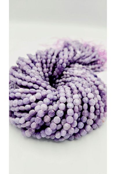 Yüksel Boncuk Σειρά από φυσική πέτρα 6 mm Kunzite Stone Lentil Facet Cut