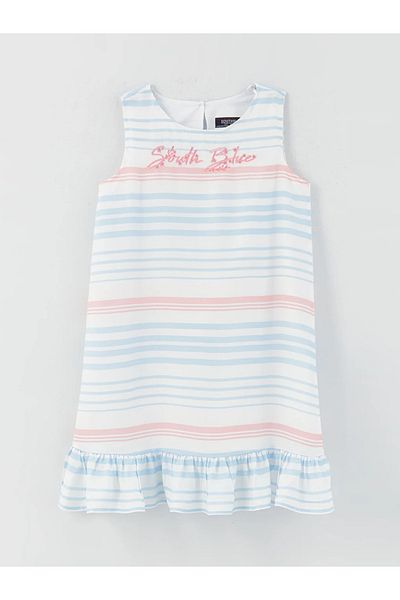 LC Waikiki SOUTHBLUE Rochie cu decolteu în dungi pentru fetiță