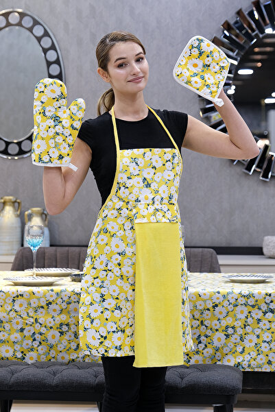 sevilya Set față de masă și șorț de bucătărie Damla rezistente la lichide Mod...