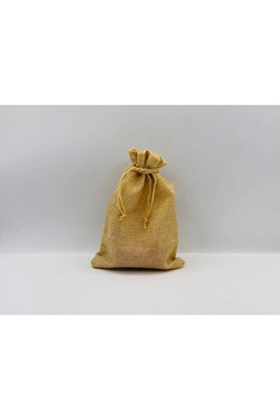 OZN TUHAFİYE Kese Hasır Renk Jüt Kumaş 12x17 Cm 10 Adet