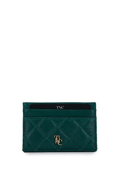 Tamer Tanca Unisex Genuine Leather Khaki Card Holder
