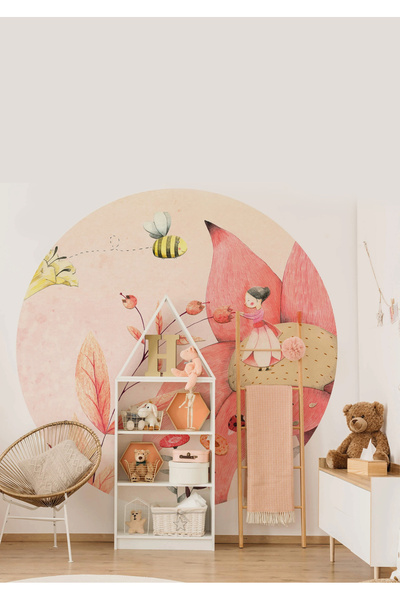 WALLHUMAN Αυτοκόλλητο τοίχου Boho - Circle σε μποέμικο στυλ