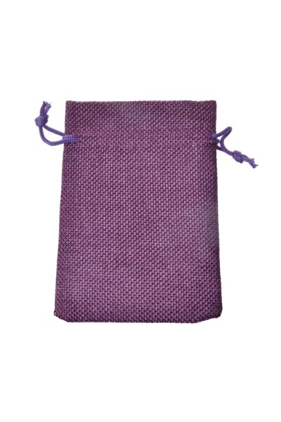 OZN TUHAFİYE Kese Mor Renk Jüt Kumaş 12x17 Cm 10 Adet