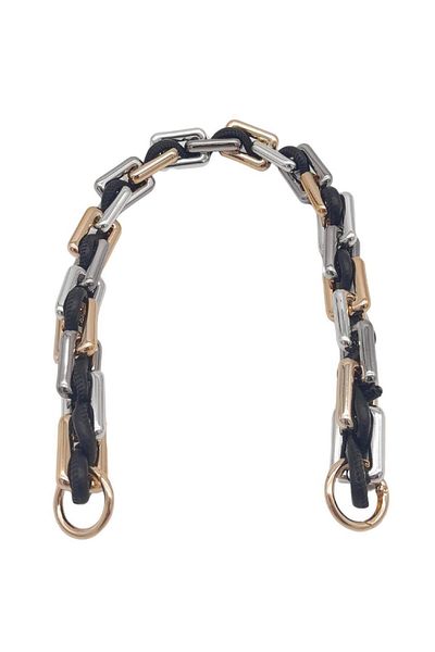 angel çanta aksesuar Accesoriu geantă Angel 45 cm piele unghiulară lanț acrilic colorat culoare neagră piele inel cu arc
