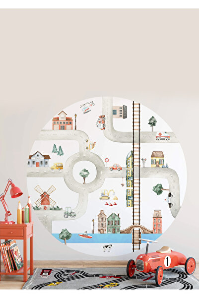 WALLHUMAN Αυτοκόλλητο τοίχου Boho - Circle σε μποέμικο στυλ