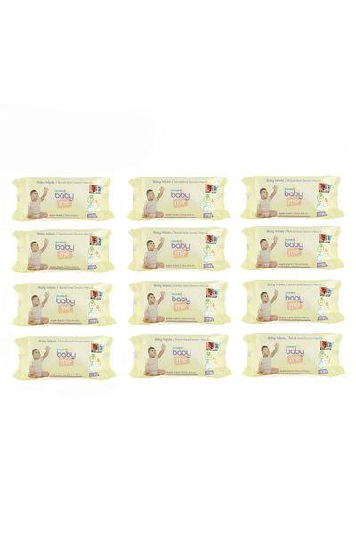 Baby&Me Apple Scented Wet Maintenance Wipes 12x90 Pieces/Apple Scented/Fragrant Wet Wipes/Baby Wet Wipes