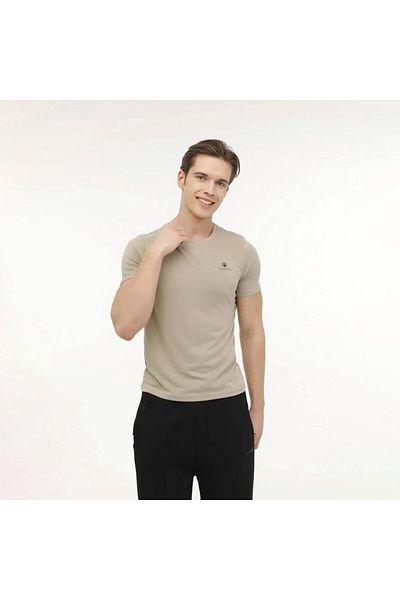 lumberjack Ανδρικό μπλουζάκι 4M MB MODAL SB203 4FX Beige