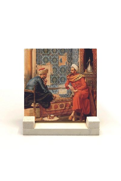 Sadrazam Επιτραπέζιο Φυσική Πέτρα - Σκακιστές Παίζουν Τυπωμένο, 10x10 Krt-132