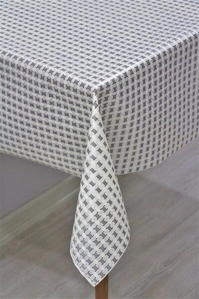 DedeEvTekstil مفرش طاولة قابل للمسح بلمسة نهائية شفافة من مادة PVC - 476