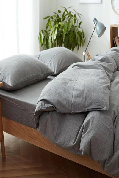 mihriban Комплект завивка за единична олекотена завивка в антрацит (БЕЗ ЧАРШАФИ)