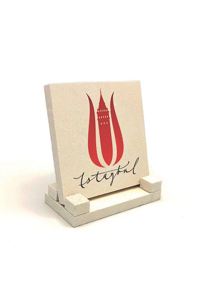 Sadrazam Lalea Istanbul - Desktop din piatră naturală imprimată Turnul Galata 10x10 Krt-56
