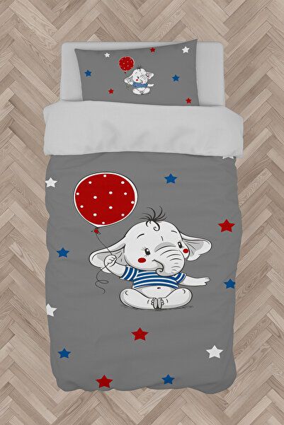 Generic Brand BABY AND KIDS ROOM Red Balloon Patterned Duvet Cover Set with E...