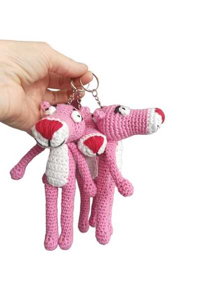 PATRON Amigurumi Pembe Panter Anahtarlık