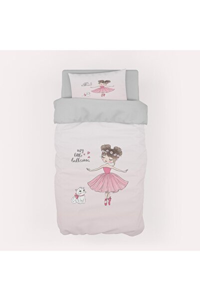 BAMBAŞKA MODA طقم غطاء لحاف قطني للفتيات الأميرة Bmnt-005