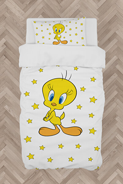Generic Brand BABY AND KIDS ROOM Hopscotch Yellow Star Patterned Duvet Cover Set