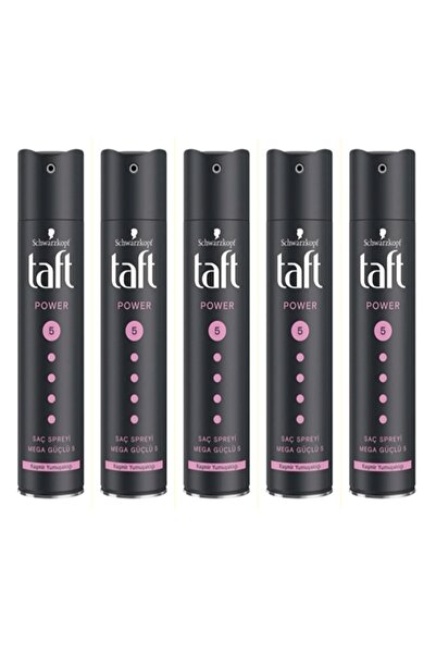 Taft Power Kaşmir Mega Güçlü Saç Spreyi 5 x 250 ML