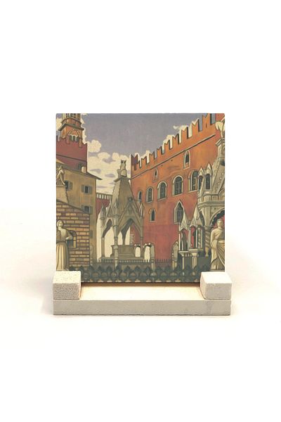 Sadrazam Italy Visual Printed Natural Stone Desktop 10x10 Krg-56