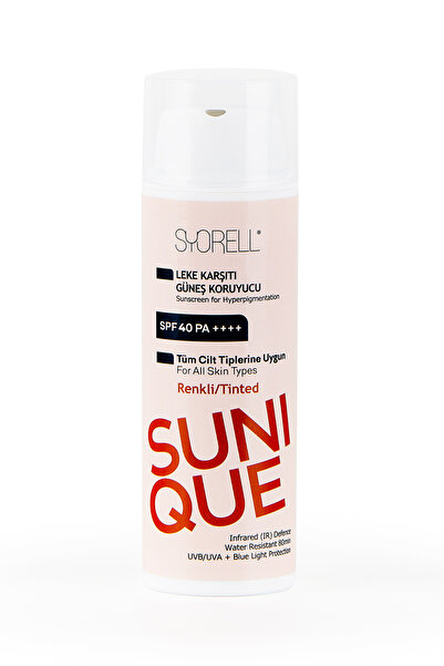 SYORELL Sunique Leke Karşıtı Renkli Güneş Koruyucu Krem 40 Spf