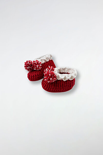 Globaby Hand Knitted Pompom Baby Booties
