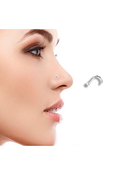 Karınca Piercing Stone Detailed Nostril Piercing Speed Earrings