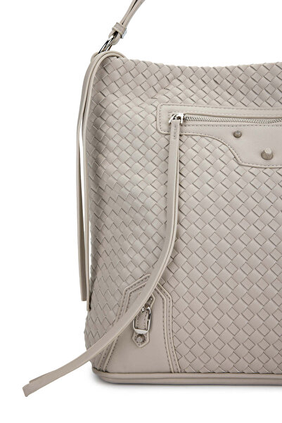 Tamer Tanca Beige Vegan Women's Shoulder Bag