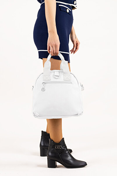 Getcho Rucsac alb pentru femei Kelven Multi-Eye și geantă de umăr Model ușor funcțional și potrivit pentru uz zilnic