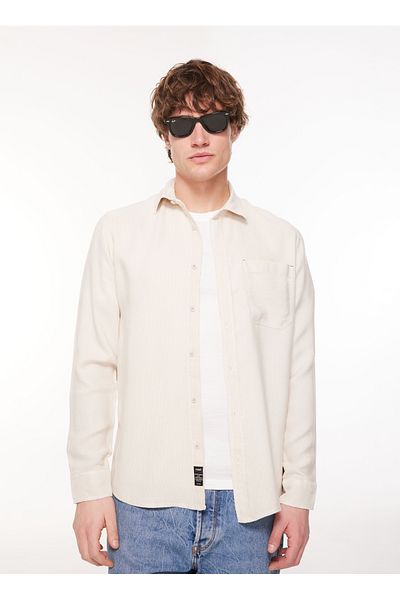 Guess Ανδρικό μπλουζάκι Crew Neck - Off White, Straight Cut M4rı49kbl31g018_ss Cn Treated