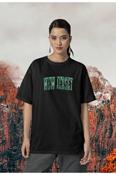 MATK MODASI Μπλουζάκι NEW JERSEY με στάμπα Oversize βαμβακερό