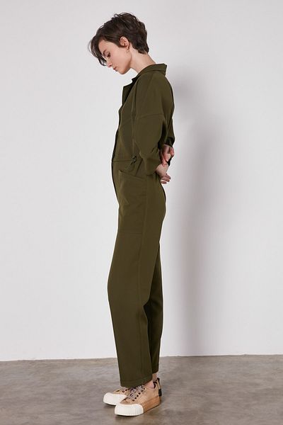 Vitrin Vorne geknöpfter, an der Taille geraffter Overall