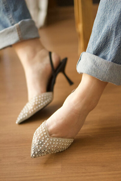 Rainon Store Satin Women's Heeled Shoes - Black