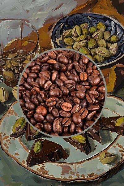 Mim and More Pistachio & Chocolate Coffee - Antep Fıstıklı Çikolata Aromalı Kahve Çekirdek Kahve, 200 gr