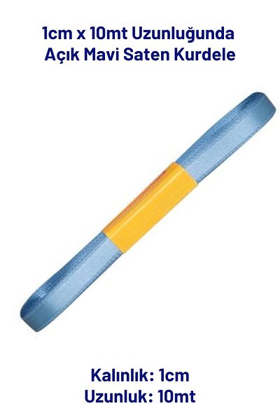 Netsan Etiket Σατέν κορδέλα 1cm x 10mt γαλάζιο χρώμα