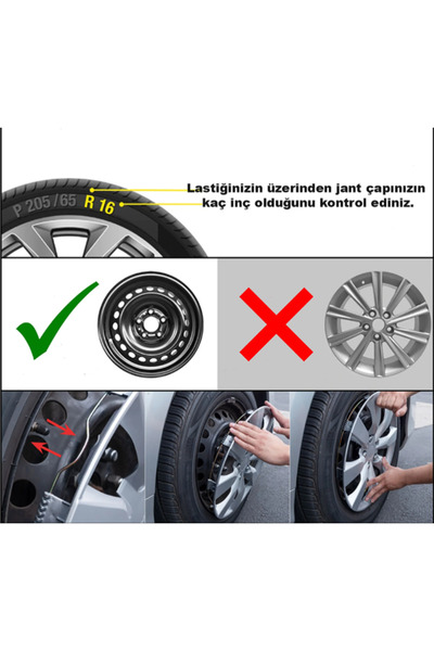 JANT Skoda Scala Jant Kapağı 13 İnç 4 Adet Kırılmaz